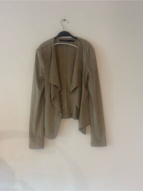 Iris Setlakwe Taupe Open-Front Draped Blazer